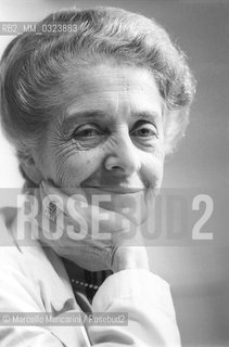 Rome, 1980. Neurologist Rita Levi Montalcini in his laboratory / Roma, 1980. La neurologa Rita Levi Montalcini nel suo laboratorio - ©Marcello Mencarini/Rosebud2