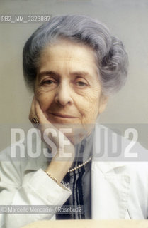 Rome, 1980. Neurologist Rita Levi Montalcini in his laboratory / Roma, 1980. La neurologa Rita Levi Montalcini nel suo laboratorio - ©Marcello Mencarini/Rosebud2