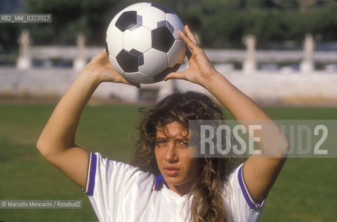 Venice, 1989. Italian football player Carolina Morace / Venezia, 1989. La calciatrice Carolina Morace - ©Marcello Mencarini/Rosebud2