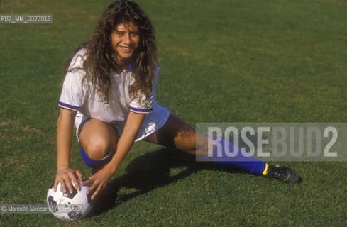 Venice, 1989. Italian football player Carolina Morace / Venezia, 1989. La calciatrice Carolina Morace - ©Marcello Mencarini/Rosebud2