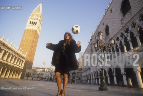 Venice, 1989. Italian football player Carolina Morace / Venezia, 1989. La calciatrice Carolina Morace - ©Marcello Mencarini/Rosebud2