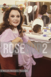 Italian actress Valeria Moriconi in her dressing room (1986) / Lattrice Valeria Moriconi nel suo camerino (1986) - ©Marcello Mencarini/Rosebud2