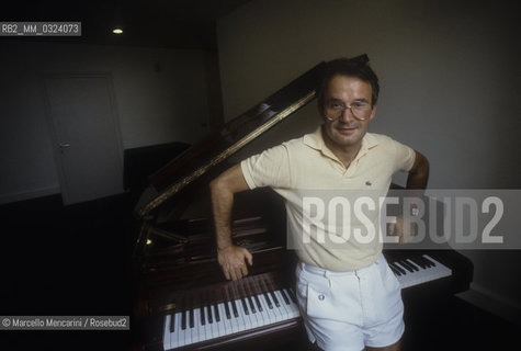 Venice Lido, Venice Film Festival 1984. Italian composer Giorgio Moroder at the festival to present a restored version of the silent film Metropolis with a new rock soundtrack / Lido di Venezia, Mostra del Cinema di Venezia 1984. Il compositore Giorgio Moroder, al festival per presentare una versione restaurata del film muto Metropolis con una nuova colonna sonora rock - ©Marcello Mencarini/Rosebud2