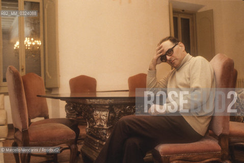 Rome, about 1985. Italian music composer Ennio Morricone / Roma, 1985 circa. Il compositore Ennio Morricone - ©Marcello Mencarini/Rosebud2