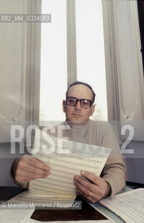 Rome, about 1985. Italian music composer Ennio Morricone / Roma, 1985 circa. Il compositore Ennio Morricone - ©Marcello Mencarini/Rosebud2