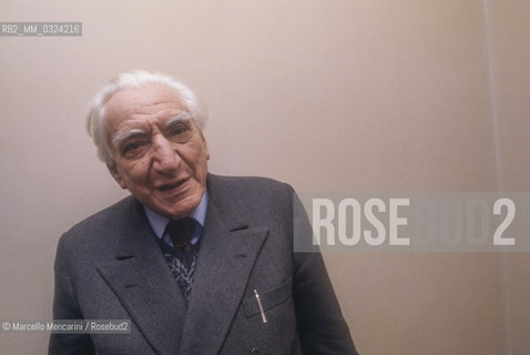 Milan, 1980. Italian psychologist Cesare Musatti / Milano, 1980. Lo psicologo Cesare Musatti - ©Marcello Mencarini/Rosebud2