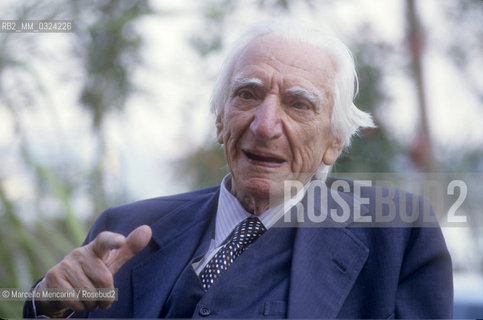 Venice Lido, Venice Film Festival 1987. Italian psychologist Cesare Musatti / Lido di Venezia, Mostra del Cinema di Venezia 1987. Lo psicologo Cesare Musatti - ©Marcello Mencarini/Rosebud2