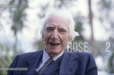 Venice Lido, Venice Film Festival 1987. Italian psychologist Cesare Musatti / Lido di Venezia, Mostra del Cinema di Venezia 1987. Lo psicologo Cesare Musatti - ©Marcello Mencarini/Rosebud2