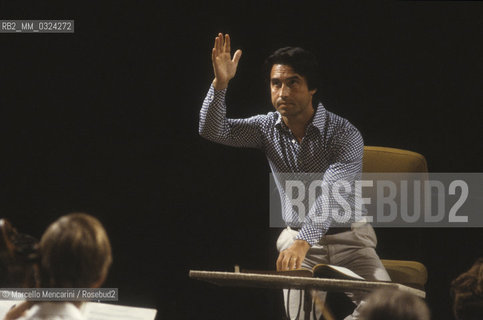 Italian music conductor Riccardo Muti during a rehearsal (about 1983) / Il direttore dorchestra Riccardo Muti durante una prova (1983 circa) - ©Marcello Mencarini/Rosebud2