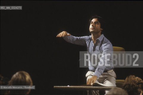 Italian music conductor Riccardo Muti during a rehearsal (about 1983) / Il direttore dorchestra Riccardo Muti durante una prova (1983 circa) - ©Marcello Mencarini/Rosebud2