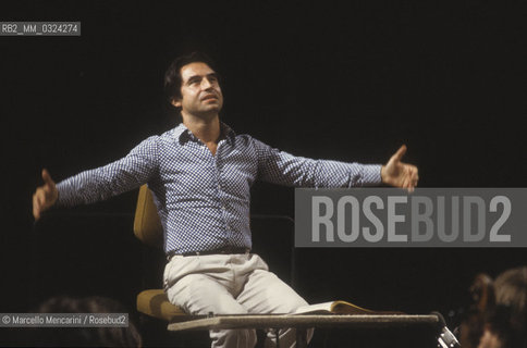 Italian music conductor Riccardo Muti during a rehearsal (about 1983) / Il direttore dorchestra Riccardo Muti durante una prova (1983 circa) - ©Marcello Mencarini/Rosebud2