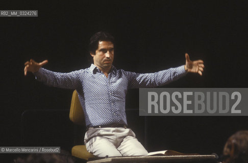 Italian music conductor Riccardo Muti during a rehearsal (about 1983) / Il direttore dorchestra Riccardo Muti durante una prova (1983 circa) - ©Marcello Mencarini/Rosebud2