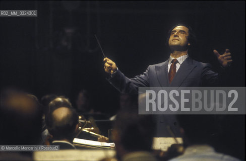 Italian music conductor Riccardo Muti during a rehearsal (about 1990) / Il direttore dorchestra Riccardo Muti durante una prova (1990 circa) - ©Marcello Mencarini/Rosebud2