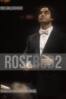 Venice, 1995. Conductor Riccardo Muti performing at La Fenice Theater / Venezia, 1995. Il direttore dorchestra Riccardo Muti durante un concerto al Teatro La Fenice - ©Marcello Mencarini/Rosebud2