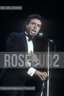 Italian pop singer Gianni Nazzaro, about 1985 / Il cantante Gianni Nazzaro, 1985 circa - ©Marcello Mencarini/Rosebud2