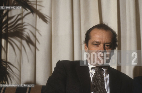 Rome, 1984. American actor Jack Nicholson / Roma, 1984. Lattore Jack Nicholson - ©Marcello Mencarini/Rosebud2