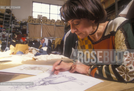 Rome, 1995. Italian costume designer Odette Nicoletti / Roma, 1995. La costumista Odette Nicoletti - ©Marcello Mencarini/Rosebud2