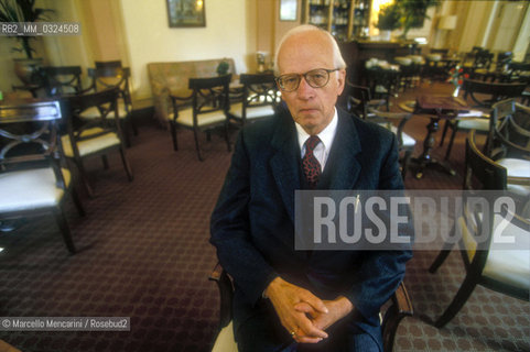 Rome, Excelsior Hotrel, 1994. German philosopher Ernst Nolte / Roma, Hotel Excelsior, 1994. Il filosofo tedesco Etrnst Nolte - ©Marcello Mencarini/Rosebud2