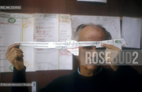 Venice, 1988. Italian composer Luigi Nono in his house / Venezia, 1988. Il compositore Luigi Nono nella sua casa - ©Marcello Mencarini/Rosebud2