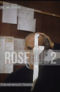 Venice, 1988. Italian composer Luigi Nono in his house / Venezia, 1988. Il compositore Luigi Nono nella sua casa - ©Marcello Mencarini/Rosebud2