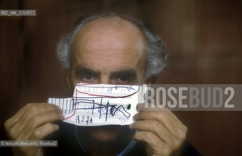 Venice, 1988. Italian composer Luigi Nono / Venezia, 1988. Il compositore Luigi Nono - ©Marcello Mencarini/Rosebud2