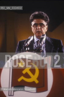 Rome, October 1990. Secretary of Italian Communist Party Achille Occhetto makes a speech at the Planning Conference of his Party / Roma, ottobre 1990. Il segretario del Partito Comunista Italiano (PCI) Achille Occhetto fa un discorso alla Conferenza programmatica del suo partito - ©Marcello Mencarini/Rosebud2