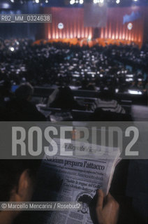 XXth Rimini congress of Italian Communist Party (PCI) in February 1991, when PCI changed its name to Democratic Party of the Left / XX° Congresso del Partito Comunista Italiano (PCI) che si tenne a Rimini nel 1991, quando il PCI divenne PDS (Partito Democratico della Sinistra) - ©Marcello Mencarini/Rosebud2