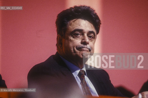 Secretary of Italian Communist Party Achille Occhetto at XXth Rimini congress in February 1991, when Italian Communist Party changed its name to Democratic Party of the Left / Il segretario del Partito Comunista Italiano Achille Occhetto al XX° Congresso del PCI-PDS che si tenne a Rimini nel 1991, quando il Partito Comunista Italiano divenne Partito Democratico della Sinistra (PDS) - ©Marcello Mencarini/Rosebud2