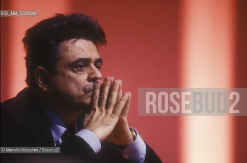 Secretary of Italian Communist Party Achille Occhetto at XXth Rimini congress in February 1991, when Italian Communist Party changed its name to Democratic Party of the Left / Il segretario del Partito Comunista Italiano Achille Occhetto al XX° Congresso del PCI-PDS che si tenne a Rimini nel 1991, quando il Partito Comunista Italiano divenne Partito Democratico della Sinistra (PDS) - ©Marcello Mencarini/Rosebud2