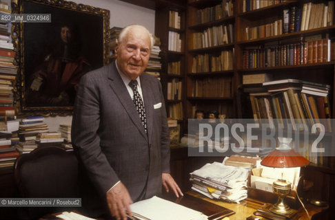 Rome, about 1988. Italian politician Randolfo pacciardi / Roma, 1988 circa. Il politico repubblicano Randolfo Pacciardi - ©Marcello Mencarini/Rosebud2