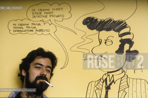 Lucca, 1986. Brazilian cartoonist Miguel Paiva / Lucca, 1986. Il disegnatore di fumetti Miguel Paiva - ©Marcello Mencarini/Rosebud2