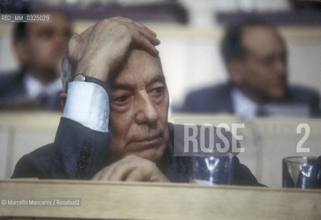 Politician Giancarlo Pajetta, member of the Italian Communist Party (about 1990) / Il politico Giancarlo Pajetta, membrto del partito comunista italiano (1990 circa) - ©Marcello Mencarini/Rosebud2