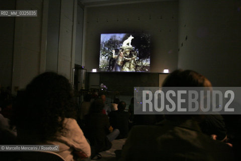 Milan Triennale, May 2006. Screening of Sacré Asnieres, realized by composer-visual artist Charlemagne Palestine and performance of the artist for inContemporanea numerodue festival, organized by O (former Oartoteca) / Triennale di Milano, maggio 2006.  Proiezione del video Sacré Asnieres e performance del compositore-artista visuale Charlemagne Palestine per la rassegna inContemporanea numerodue organizzata da O (già Oartoteca) - ©Marcello Mencarini/Rosebud2