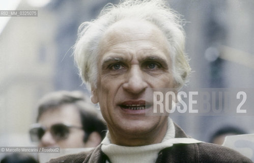 Rome, about 1980. Italian politician Marco Pannella during a demonstration / Roma, 1980 circa. Il politico Marco Pannella durante una manifestazione - ©Marcello Mencarini/Rosebud2