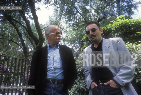 Rome, 1996. Italian singers-songwriters Gino Paoli and Pino Mango,  / Roma, 1996. I cantanti Gino paoli e Pino Mango - ©Marcello Mencarini/Rosebud2