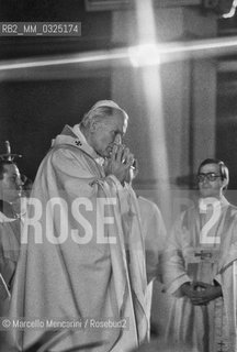 Vatican City, St. Peters Basilica, 1978. Pope John Paul II (Karol Wojtyla) during an Audience / Città del Vaticano, Basilica di San Pietro, 1978. Papa Giovanni Paolo II (Karol Wojtyla) durante unudienza - ©Marcello Mencarini/Rosebud2