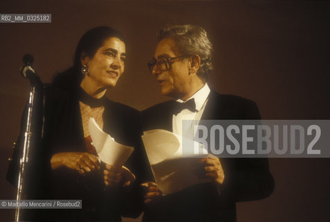 Venice Lido, Venice Film Festival 1987. Greek actress Irene Papas, president of the jury, and festival director Guglielmo Biraghi / Lido di Venezia, Mostra del Cinema di Venezia 1987. Lattrice greca Irene Papas, presidente della giuria, e il direttore della Mostra Guglielmo Biraghi - ©Marcello Mencarini/Rosebud2