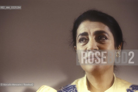 Cannes Film Festival 1983. Greek actress Irene Papas, in competition with the movie Erendira directed by Ruy Guerra / Festival del Cinema di Cannes 1983. Lattrice Irene Papas, in concorso con il film Erendira, diretto da Ruy Guerra - ©Marcello Mencarini/Rosebud2