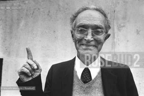 Rome, 1980. Italian latinist Ettore Paratore / Roma, 1980. Il latinista Ettore Paratore - ©Marcello Mencarini/Rosebud2