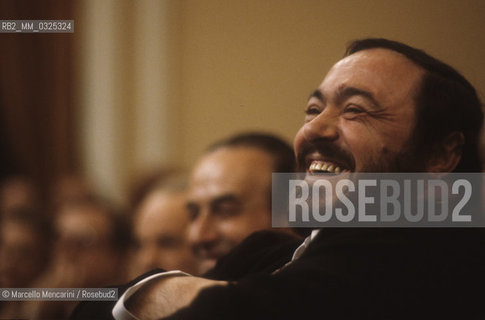 Opera singer Luciano Pavarotti, about 1985 / Il tenore Luciano Pavarotti, 1985 circa - ©Marcello Mencarini/Rosebud2