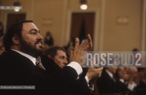 Opera singer Luciano Pavarotti, about 1985 / Il tenore Luciano Pavarotti, 1985 circa - ©Marcello Mencarini/Rosebud2