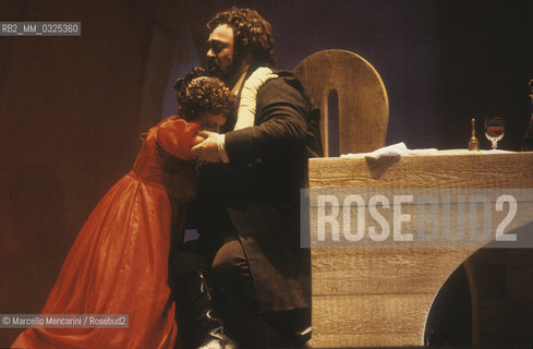 Rome Opera House, 1990. Tenor Luciano Pavarotti and soprano Raina Kabaivanska in Tosca / Teatro dellOpera di Roma 1990. Il tenore Luciano Pavarotti e il soprano Raina Kabaivanska in Tosca  - ©Marcello Mencarini/Rosebud2