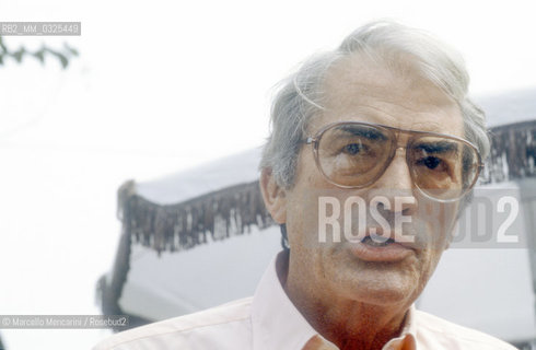 Venice Lido, Venice Film Festival 1983. American actor Gregory Peck / Lido di Venezia, Mostra del Cinema di Venezia 1983. Lattore americano Gregory Peck - ©Marcello Mencarini/Rosebud2