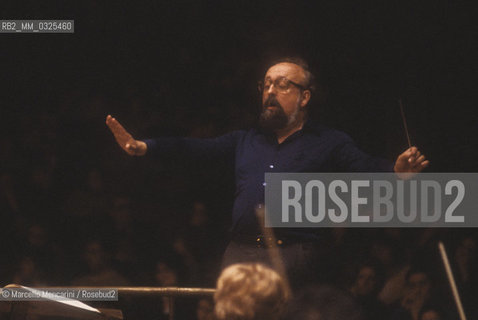 Rome, 1982. Polish conductor and composer Krzysztof Penderecki during a rehearsal / Roma, 1982. Krzysztof Penderecki, direttore dorchestra e compositore durante una prova - ©Marcello Mencarini/Rosebud2