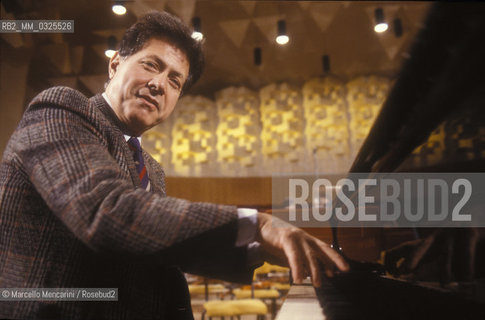 Rome, 1989. Italian pianist Sergio Perticaroli / Roma, 1989. Il pianista Sergio Perticaroli - ©Marcello Mencarini/Rosebud2