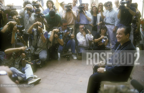 Venice Lido, Venice Film Festival 1992. American actor Joe Pesci at photo call / JLido di venezia, Mostra del Cinema di Venezia 1992. Lattore Joe Pesci al photo call - ©Marcello Mencarini/Rosebud2