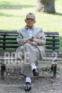 Rome, 1979. Italian composer Goffredo Petrassi on a bench at Villa Borghese / Roma, 1979. Il compositore Goffredo Petrassi su una panchina a villa Borghese - ©Marcello Mencarini/Rosebud2