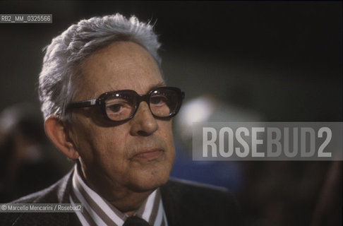 Rome, 1979. Italian composer Goffredo Petrassi among the audience to attend a concert of his music at La Sapienza University on the occasion of his birthday / Roma, 1979. Il compositore Goffredo Petrassi tra il pubblico per lassistere allesecuzione di sue musiche allUniversità La Sapienza in occasione del suo compleanno - ©Marcello Mencarini/Rosebud2