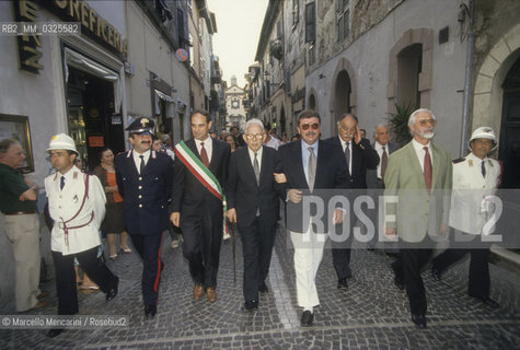 Zagarolo (Rome) July 16, 1994. Composer Goffredo Petrassi during the celebrations for his 90th birthday in his birth town /  Zagarolo (Roma) 16 luglio 1994. Il compositore Goffredo Petrassi durante i festeggiamenti per il suo novantesimo compleanno nel suo paese natale - ©Marcello Mencarini/Rosebud2