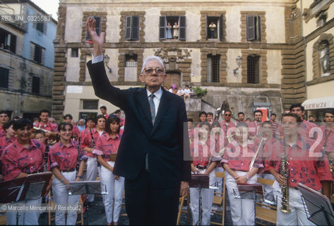 Zagarolo (Rome) July 16, 1994. Composer Goffredo Petrassi during the celebrations for his 90th birthday in his birth town /  Zagarolo (Roma) 16 luglio 1994. Il compositore Goffredo Petrassi durante i festeggiamenti per il suo novantesimo compleanno nel suo paese natale - ©Marcello Mencarini/Rosebud2